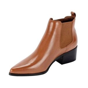 Blondo Emelia Brown Cognac Leather Waterproof Booties Size 8